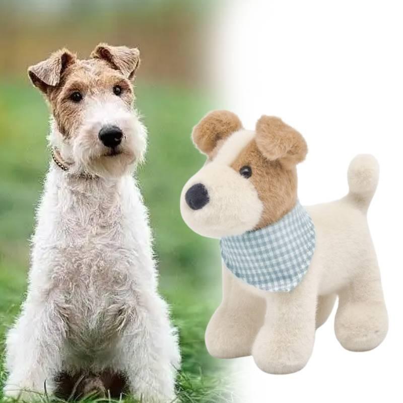 Fox Plush Terrier Toy Animal Dog Stuffed Doll Room Decoration Kids Gift 18cm
