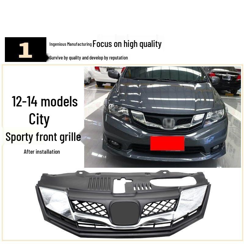 Honda City 2012-2014 Electroplated Front Grille Trim Strip with Ventilation Net