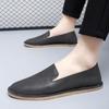 Chaussures en cuir pour hommes, mocassins souples et décontractés, faits à la main, simples et confortables, chaussures bateau respirantes, chaussures d'affaires tendance
