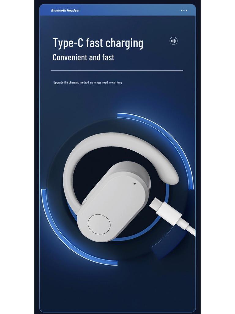 OW S Bluetooth Clip-On Non-In-Ear Mini 5.3 Sports Earbuds