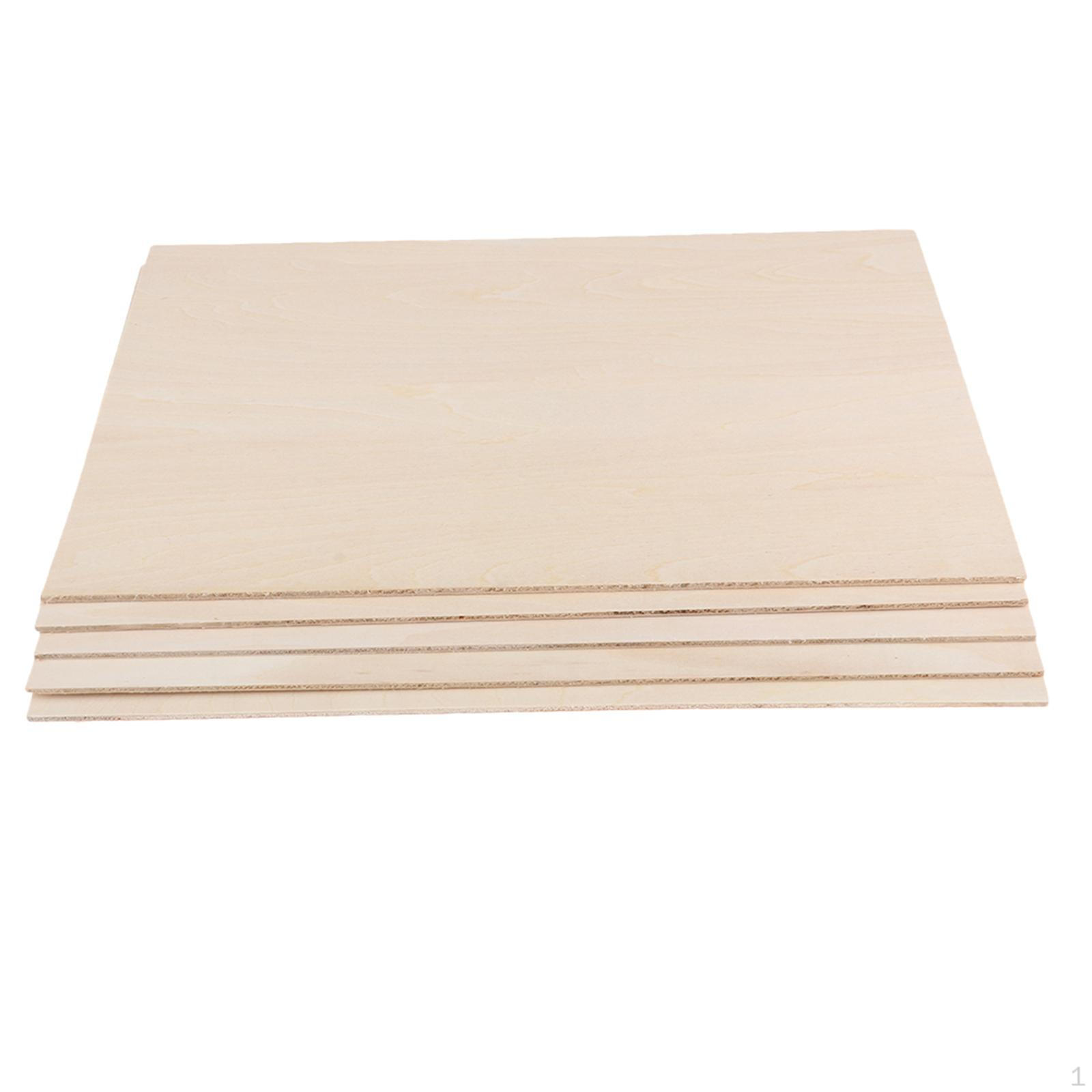 10x Unfinished Wooden Board, Miniature Models Making, Basswood Sheets, Thin Plywood Board for