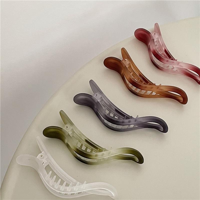 New Vintage Duckbill Hair Clamp Semi Opaque Matte Ins Trendy Summer Accessory