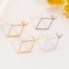 Geometric Rhombus Double Layer Combination Design Earrings For Women Simple Fashion Daily Accessory Party Jewelry Birthday Gifts