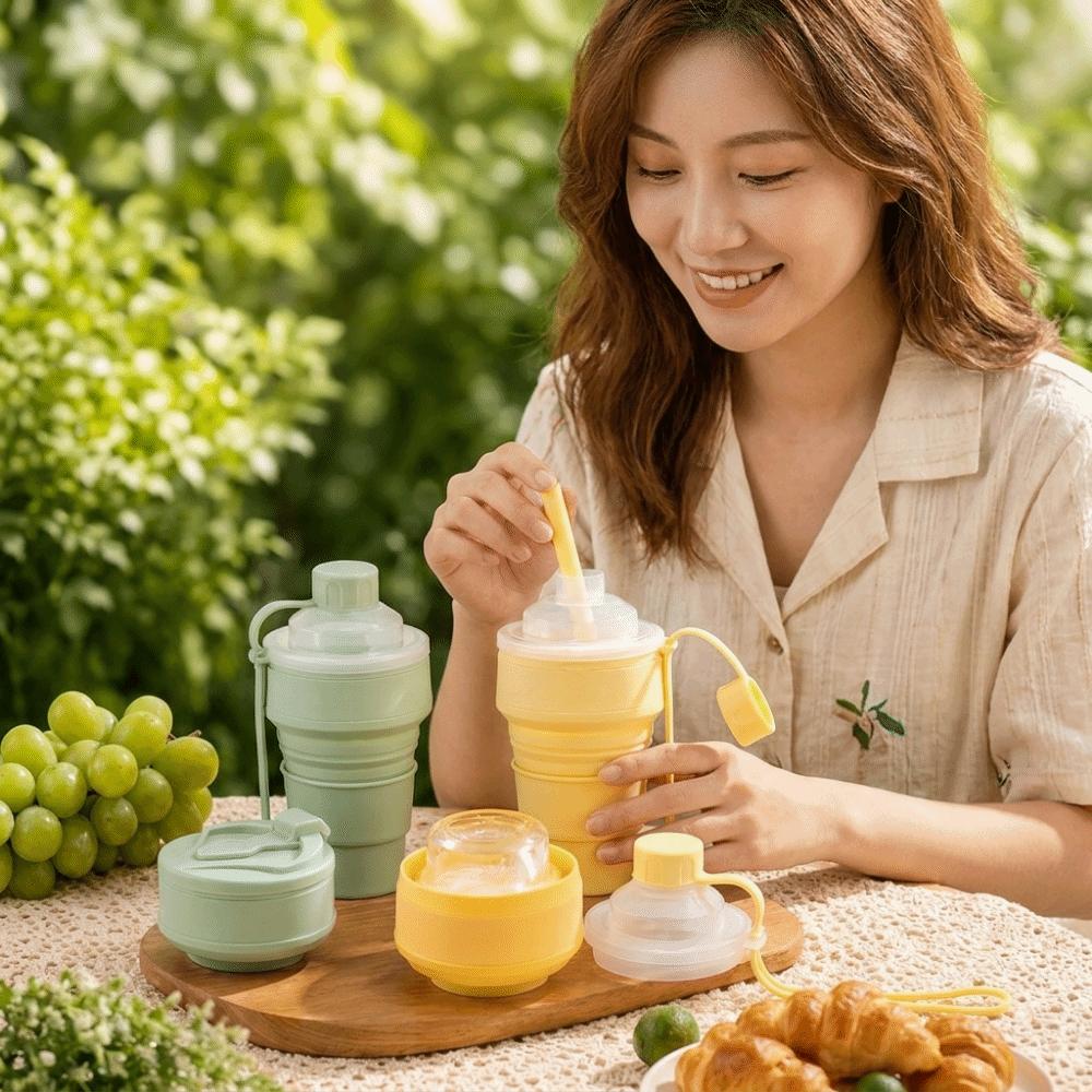 Reusable Foldable Ice Ball Cup Collapsible Ice Mold Drink Cup Ice Maker Collapsible Cup  Travel