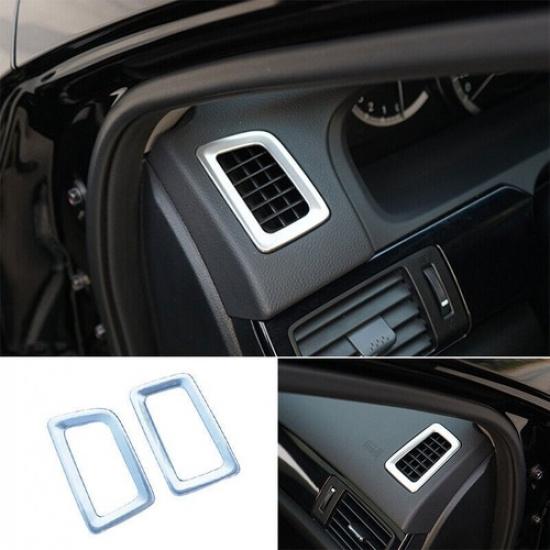 For Honda Accord 2014-2017 Matt Silver Dashboard Upper Air Outlet Vent Trim 2PCS