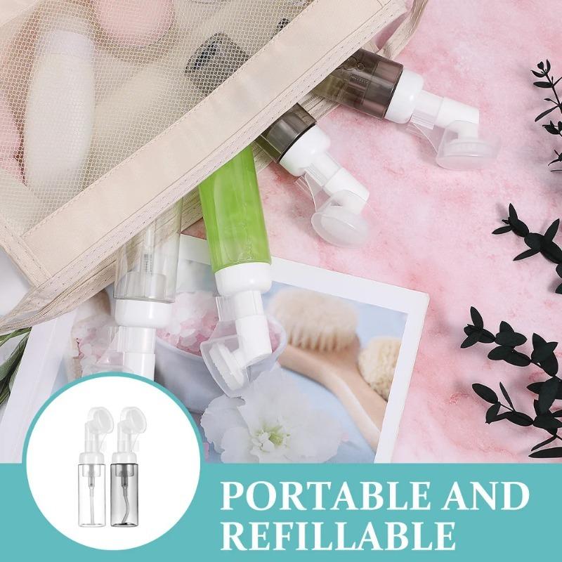 Foaming Bottle Plastic Empty Facial Pump Bottles Refillable Travel Soap Dispenser Brush Head Mousse Foam Refill Bottles