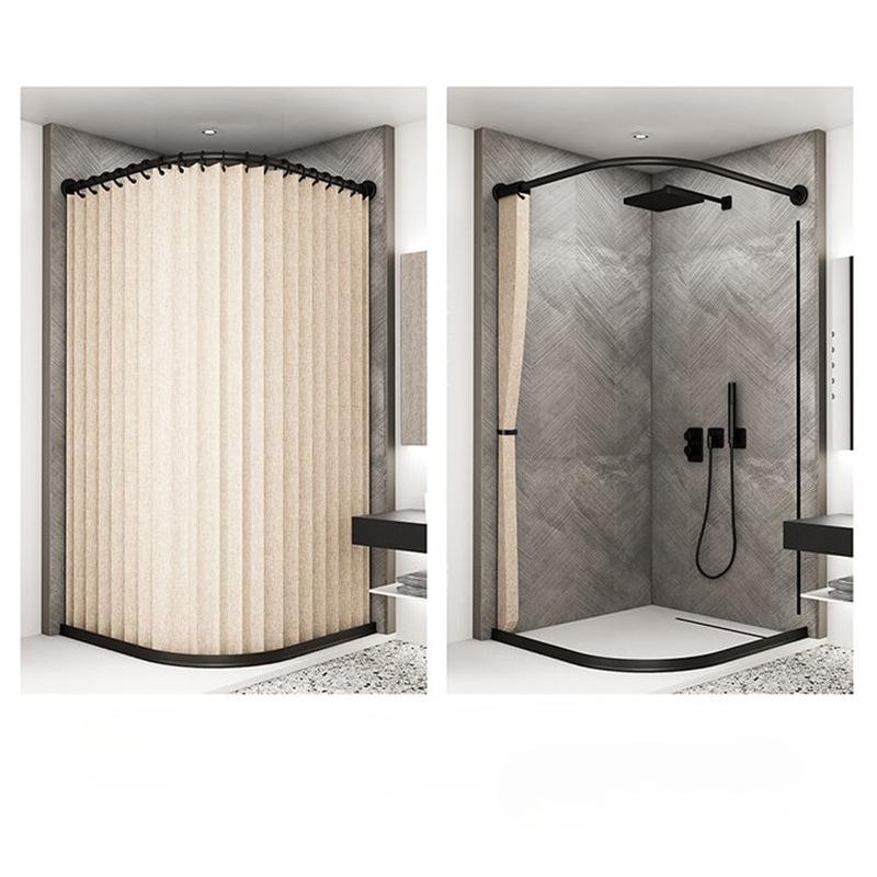 Toilet Non-porous Corner Magnetic Folding Invisible Shower Curtain Waterproof and Mildew-proof Thickened Shower Partition Screen