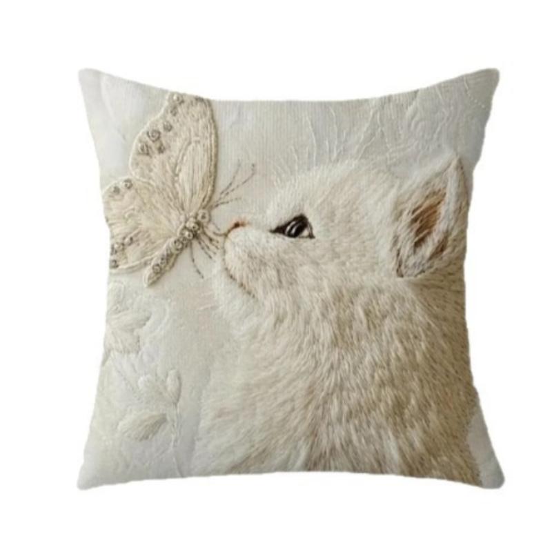 Cartoon Zipper Pillow Case Soft Pillowcase for Living Room Decor