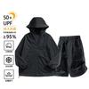 Summer Men Sunscreen Twinset Clothing Quick Dry Hooded Top And Shorts Set Hooded Men Women Sun Protection Clothing Suit