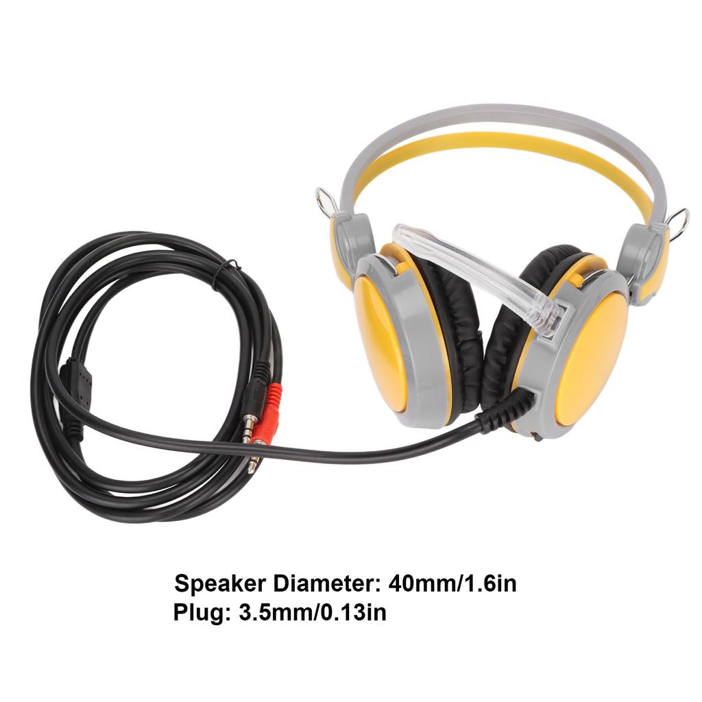 Gaming Headset Noise Cancelling Stereo Ergonomic Wired Computer Game Headphone with Microphone for PC
