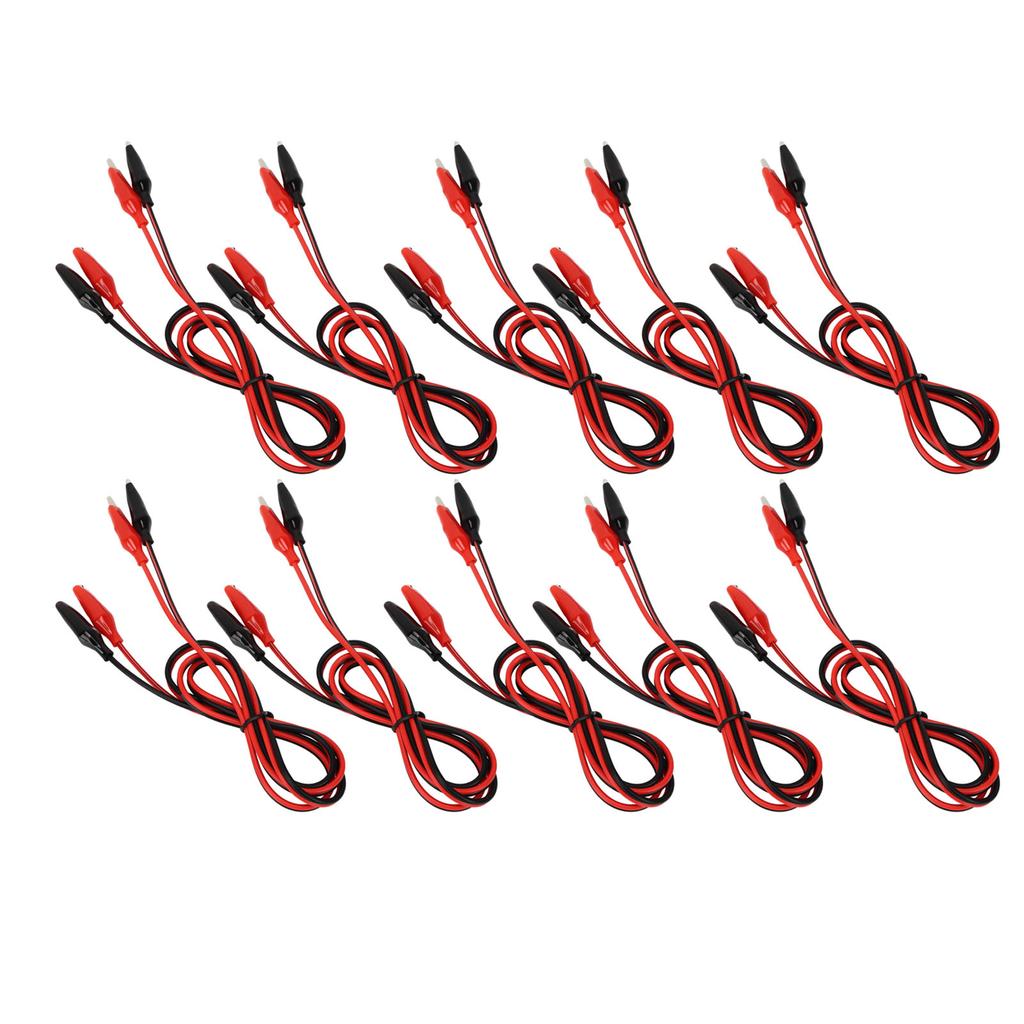 10Pcs Electrical Alligator Clip Dual Ended Alligator Clamps Test  S for Laboratories Stores Schools Homes 1m 3.3ft