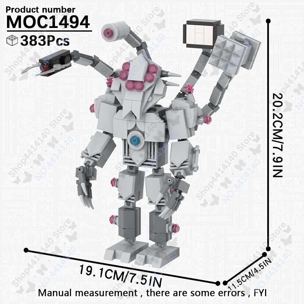 MOOXI Animeserie Skibidi Toalett Figurer Monitorfolk Lydmann Byggeklosser Modell MOC Kloss DIY Montessori Leke Barnegaver