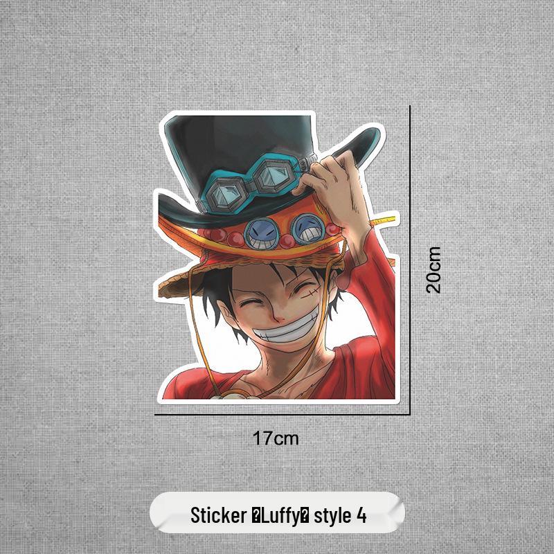 One Piece Anime Stickers: Luffy, Pirate Ship, Sanji Car Scratch Covers