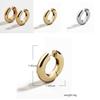 Trendy Metal Copper Hoop Earrings For Women Simple And Sleek Design In Gold And Silver