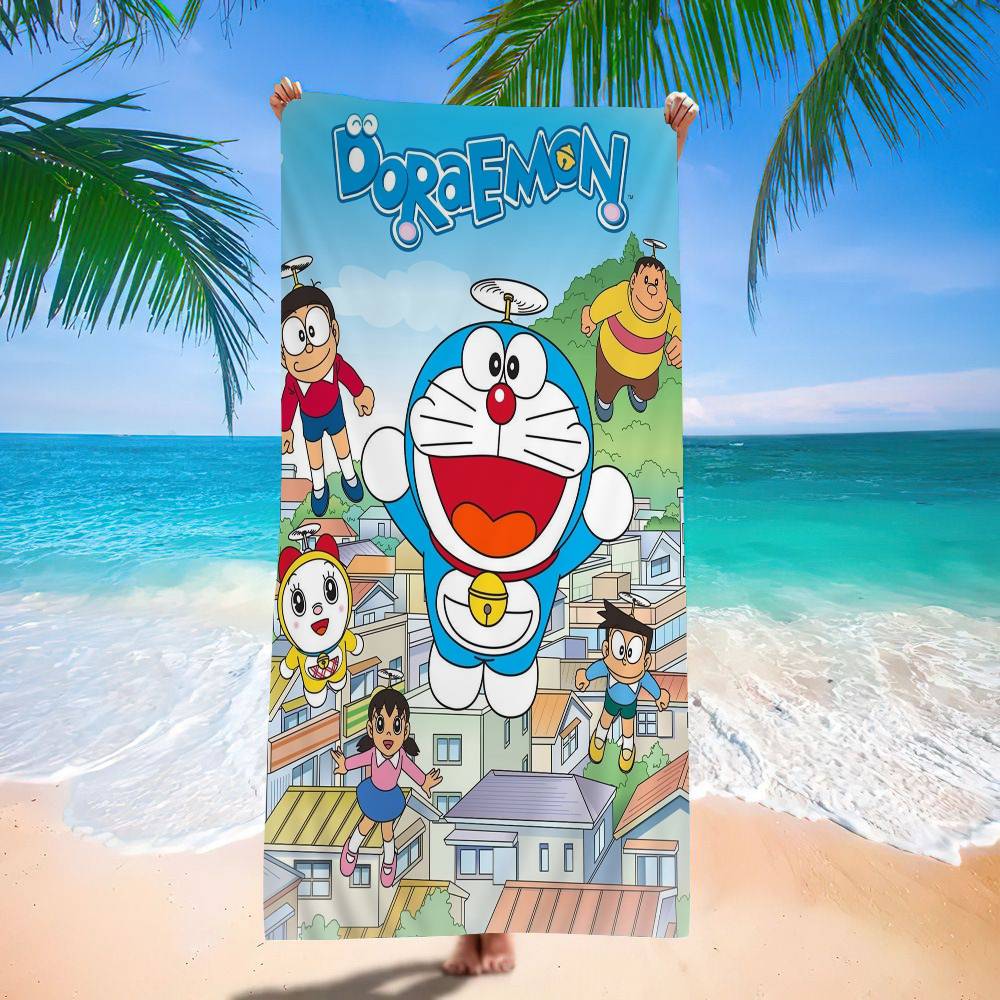 Japan D-Doraemon Big Microfiber Beach Towels Quick Dry Towel Sand Beach Towels Pool Towel For Travel Swim Pool Yoga