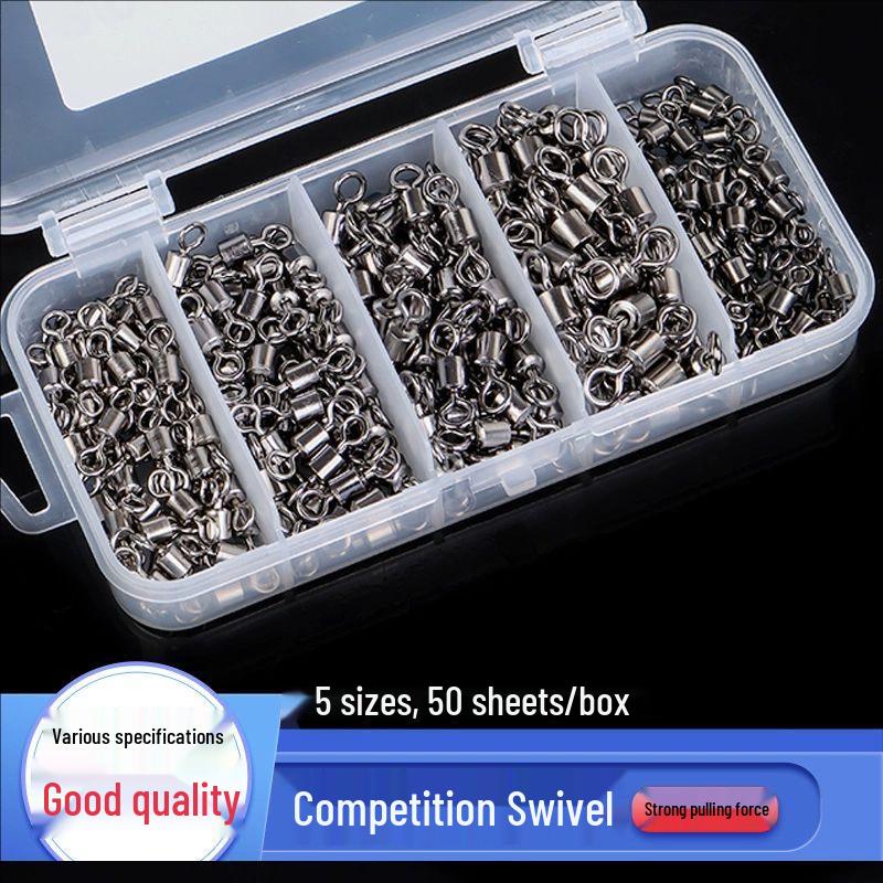 American 8-Character Ring Set: Quick Swivel Fishing Rod Connector & Leader Accessories
