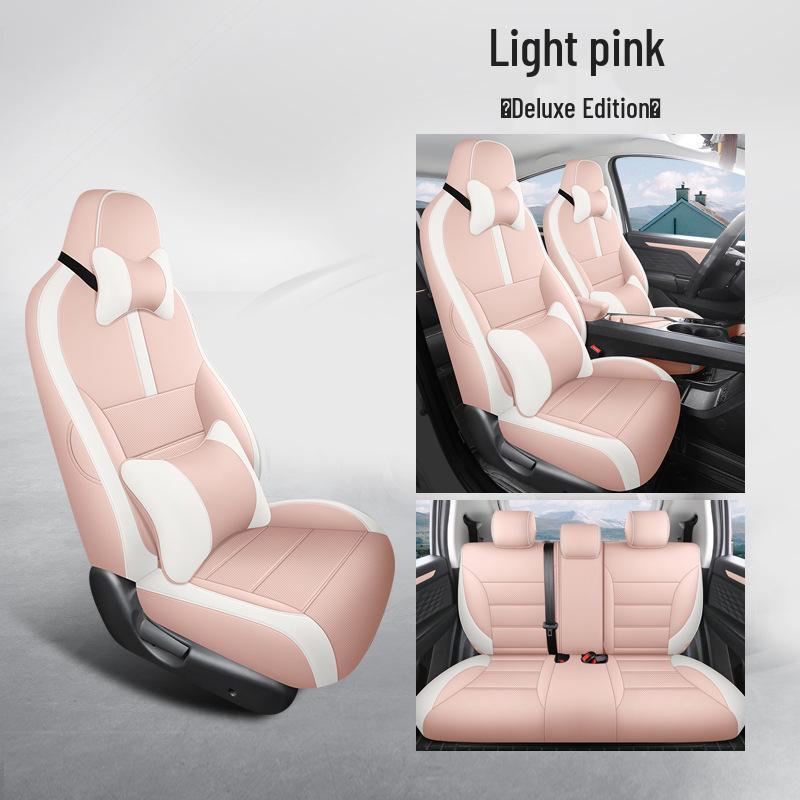 Sihao E10X Car Seat Cushion - Full Leather, Universal Fit, Four Seasons, One-Piece Design for Five-Seaters