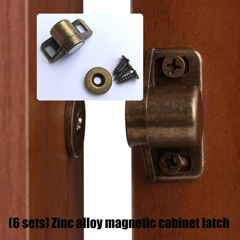 6er-Pack Langlebige Magnetische Türstopper Zinklegierungen Türstopper für Dauerhaften Einsatz an Schränken Schubladen und Kleiderschränken