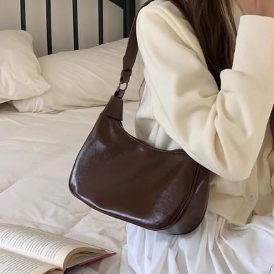Niche Retro Underarm Bag for Women New Fashion One-shoulder Soft Leather Commuter Dumpling Bag Versatile Crossbody Bag for Women