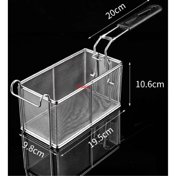 Stainless Steel Fryer frying Basket Screen French Fries Frame Square Filter Net Encrypt Colander Strainer Shaped Frying Meshed