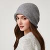 Knitted Pullover Hat Autumn Winter Women's Vintage Warm Wool Sleeve Cap