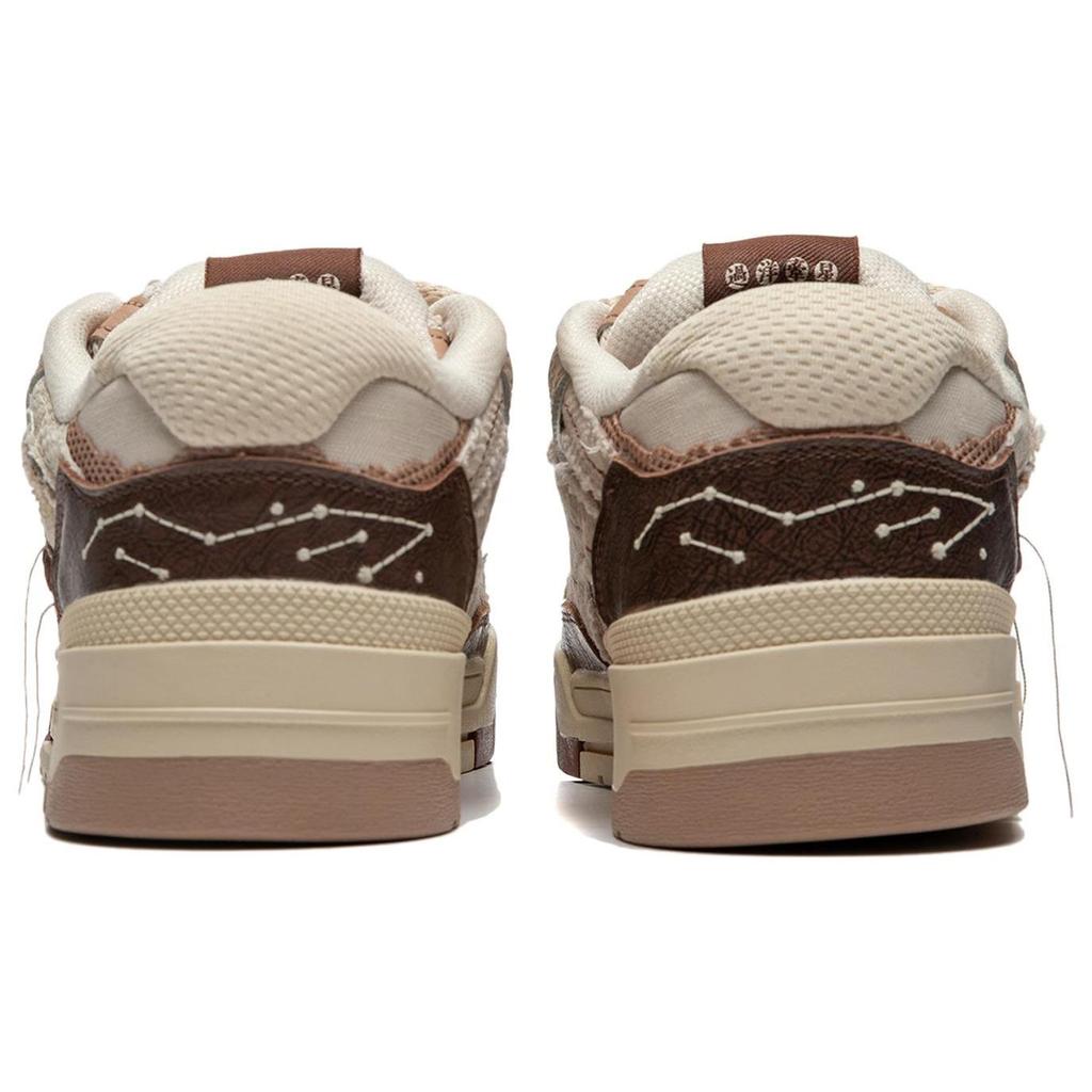 Li Ning Journey V2 Slip Resistant, Abrasion Resistant, Lightweight Low top Skateboard Shoes Men's Gray Brown AGCT563-1