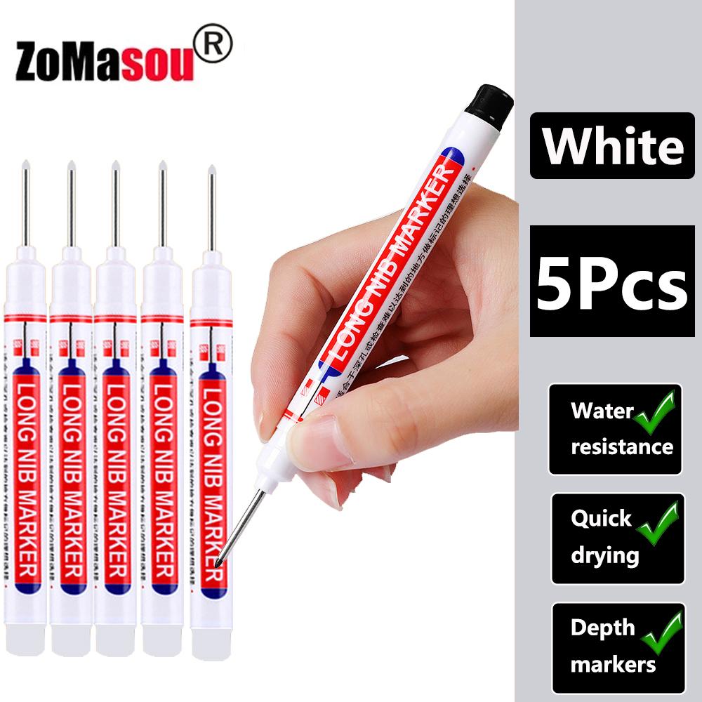 20mm 1-100 Stück Wasserdichter Tieflochmarker Stifte mit langem Kopf für Holzbearbeitung für Metall Tischler Weiße/Schwarze/Rote/Blaue/Grüne Tinte