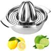 Manual Squeezer Citrus Lemon Orange Grapefruit Juicer 304 Stainless Steel Robust Hand Juicer Reamer Rotation Press with Strainer