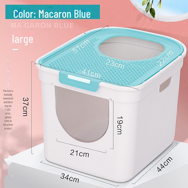 "Extra Large Enclosed Cat Litter Box with Drawer and Splash-Proof Design"
