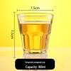 ZISIZ Tempered Glass Octagonal Liquor Glass