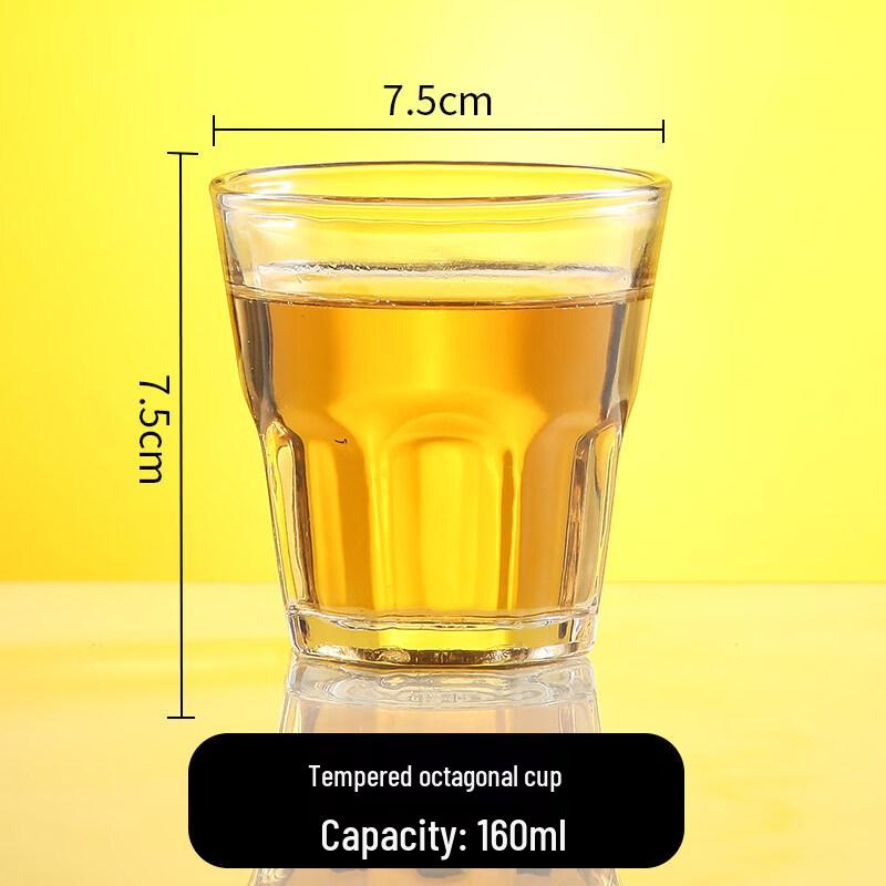 ZISIZ Tempered Glass Octagonal Liquor Glass
