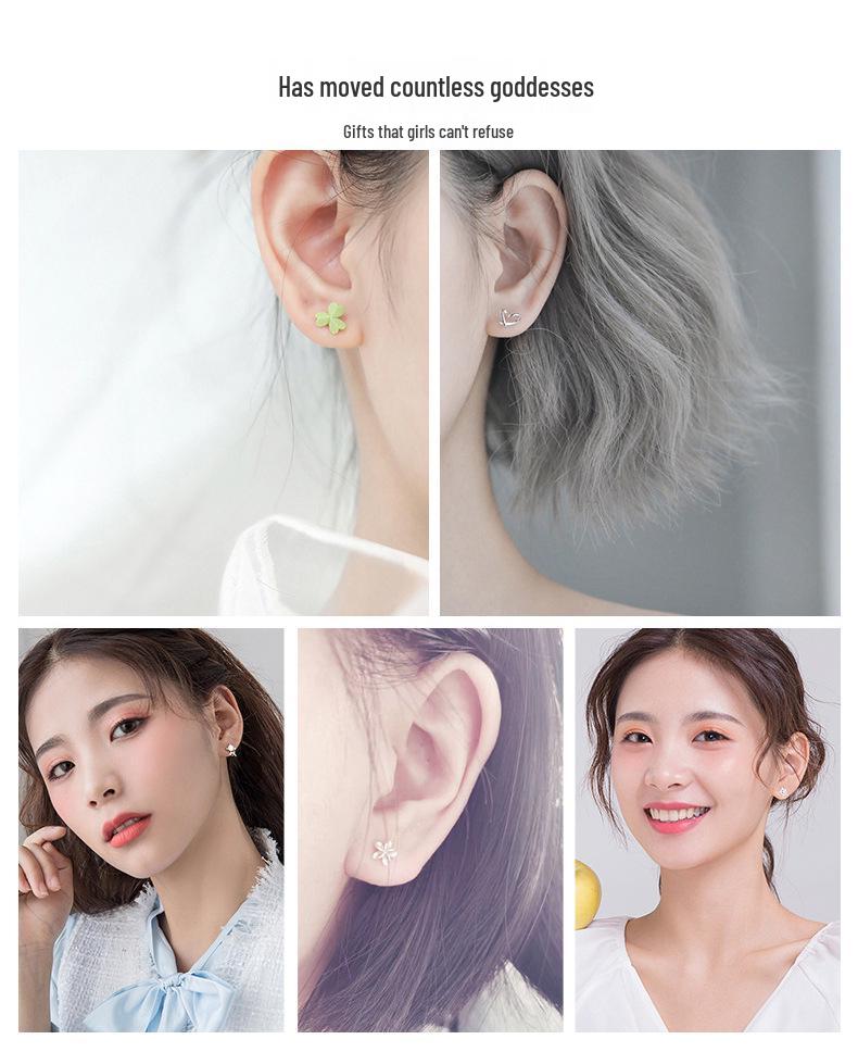 925 Silver Light Earrings for Christmas, Valentine's Day, or Birthday Gifts - Perfect for Your Girlfriend or Wife