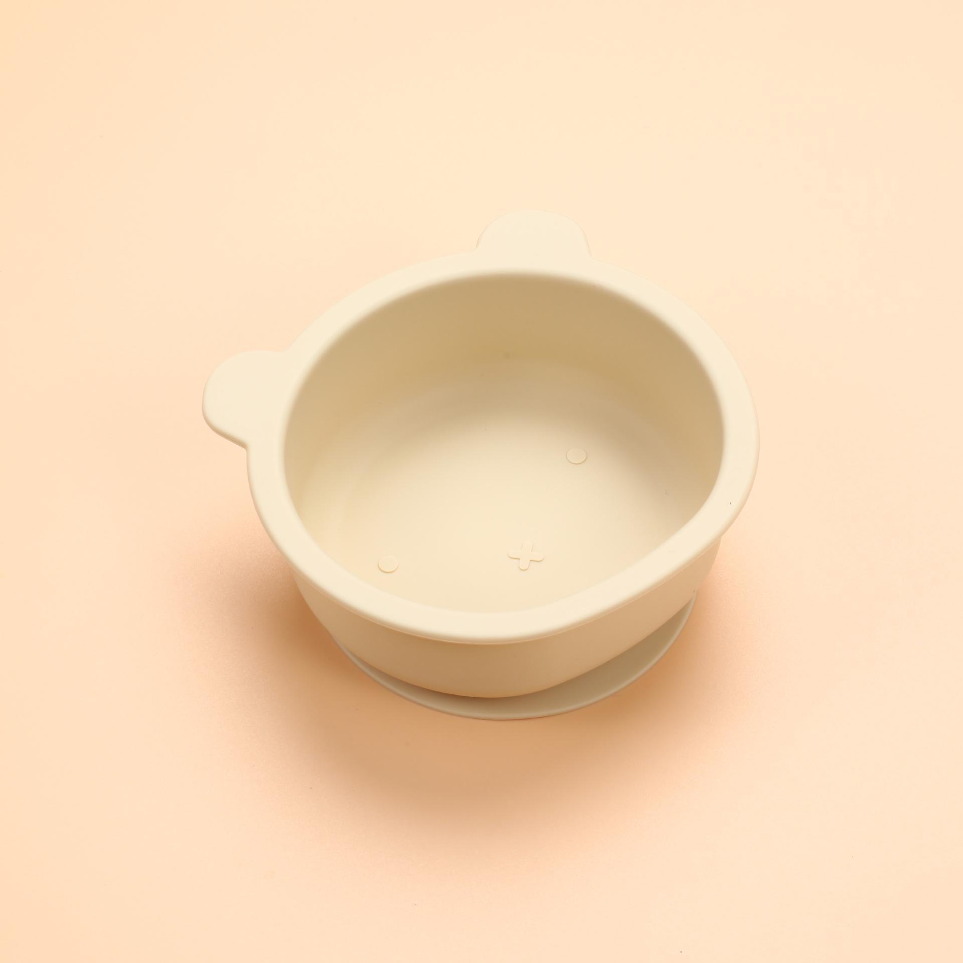 

Детская силиконовая миска в форме медведя - пищевая присоска для обучения еде Bear Bowl