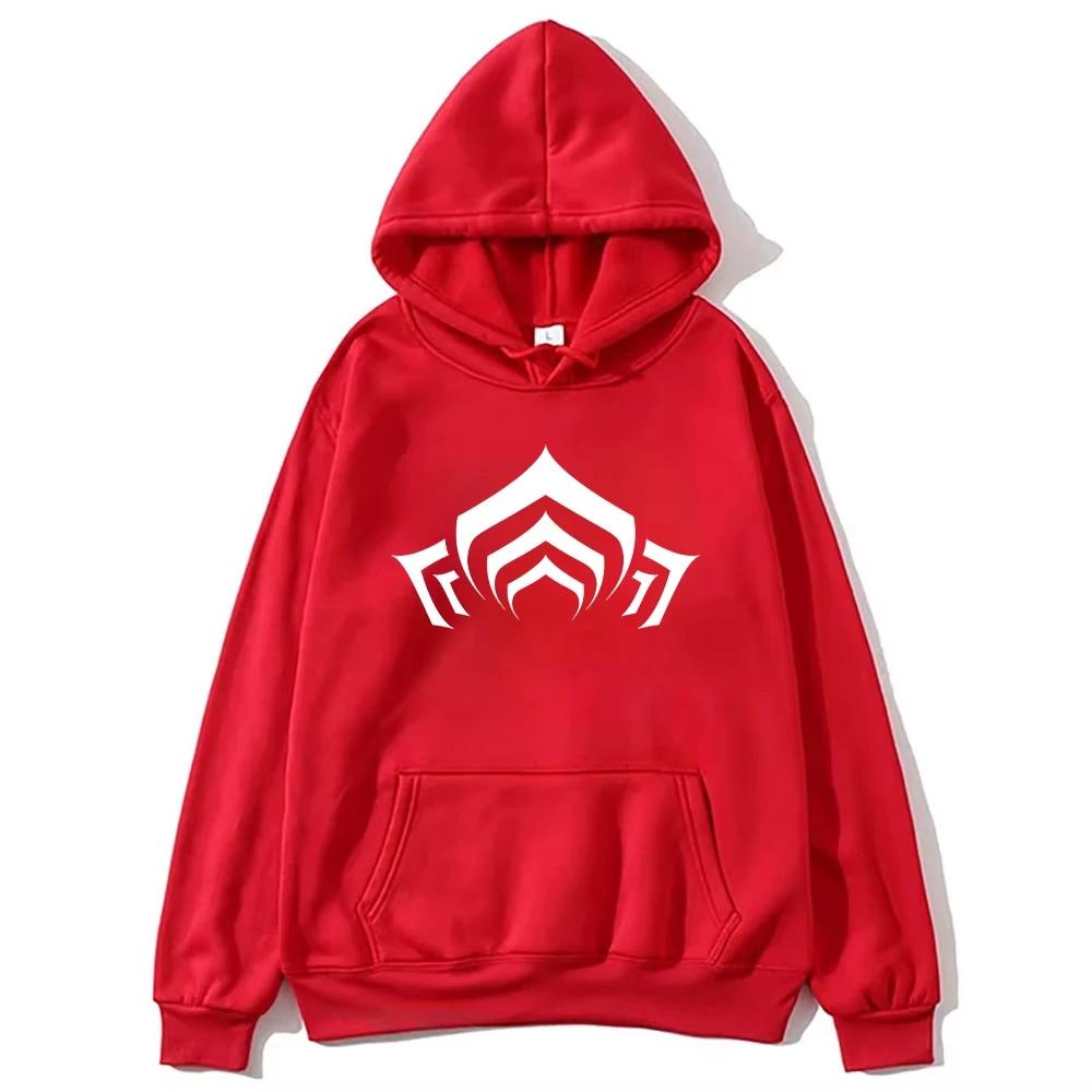 2025 Warframe Logo Graphic Men's Hoodie Fall Casual Long Sleeve Tracksuit Unisex Women Men High Street Sweatshirt Oversized Pull
