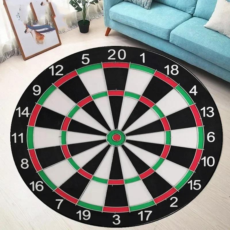 Dartboard Pattern Round Non-slip Rug  Bullseye Round Rug  Youth Bedroom and Living Room Chair Cushion Stylish Home Decor Rug