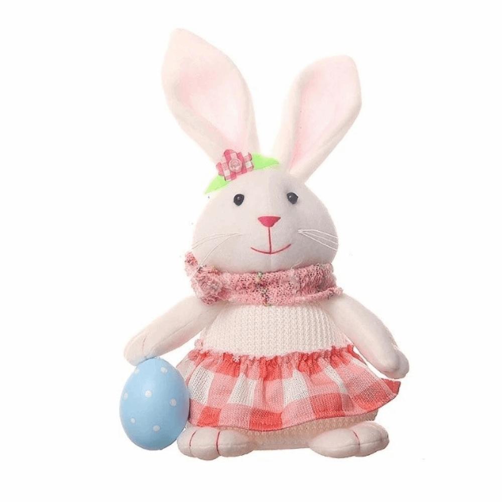 Holding Carrot Easter Rabbit Ornaments Plush Cartoon Rabbit Doll  Festival Decoration