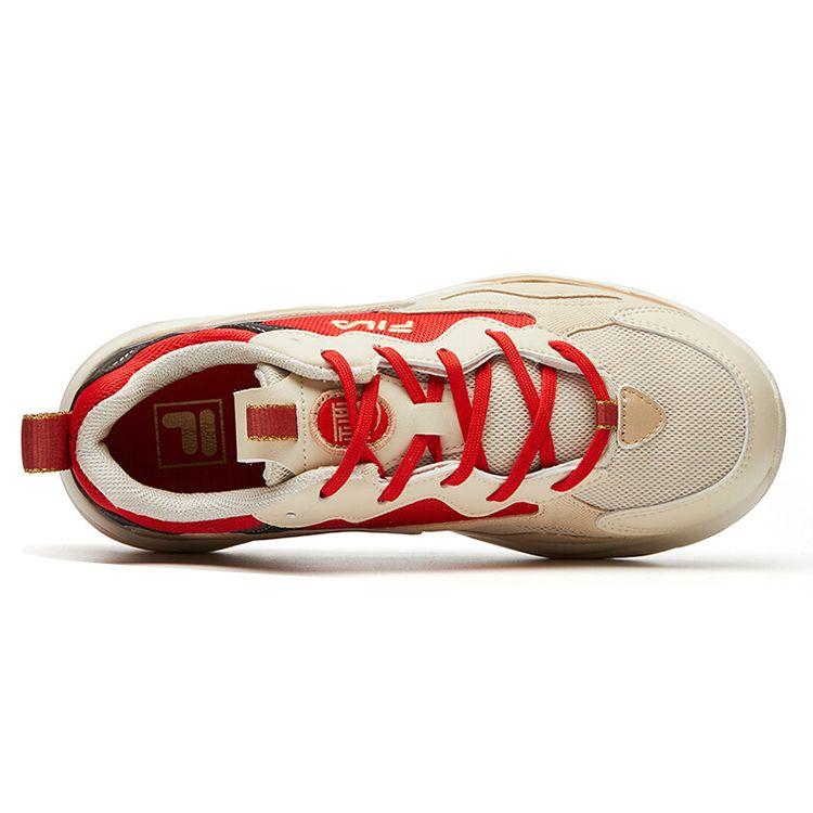 Fila Tejido Tracer Cuero Sintético Retro Casual Amortiguador Antideslizante Resistente al Desgaste Transpirable Caña Baja Zapatos de Papá Zapatillas para Mujer F12W111127FAF