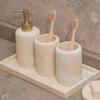 Travertine Drain Soap Dish Hand Sanitizer Bottle Emulsion Bottle Soap Dispenser Soap Box Gargle Cup Tray Bathroom Wash Set
