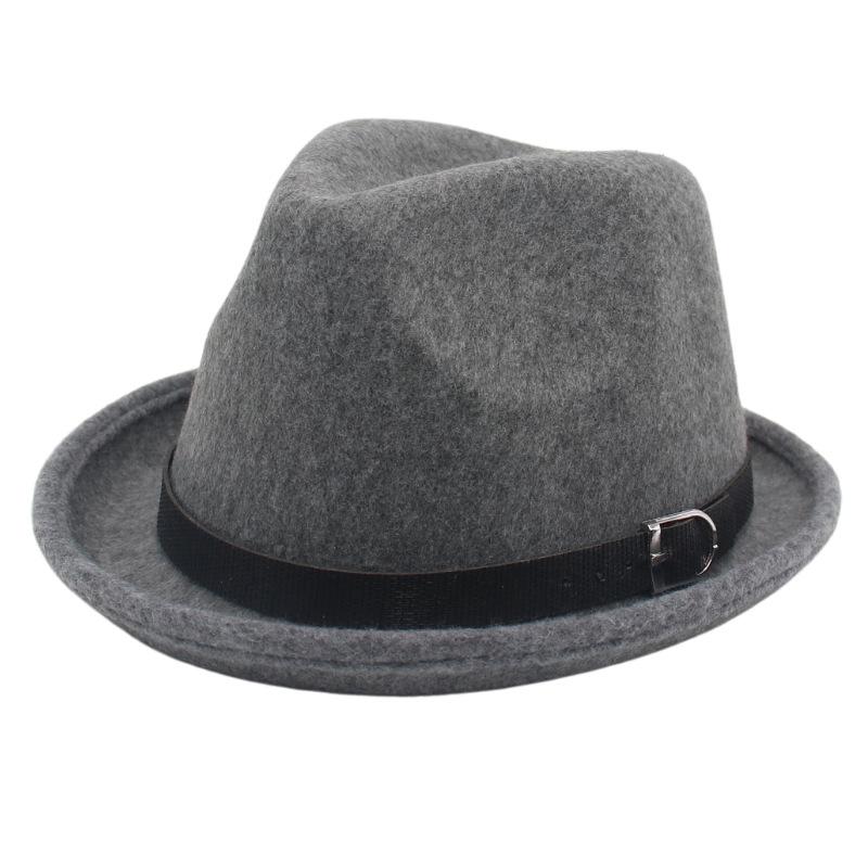 

Churchill Small Felt Hat, British Middle-Aged And Elderly Gentleman Top Hat, Office Panama Hat, Small Belt Jazz Hat M（56-58cm）