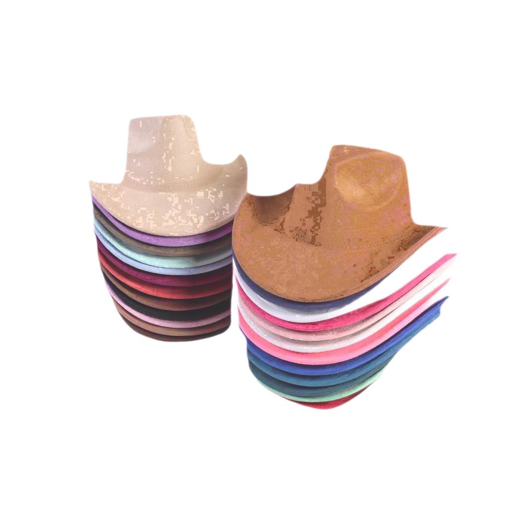 Popolare cappello western da cowboy in camoscio classico europeo e americano moda uomo e donna cappello da cowboy a forma di cuore di pesca stile LO