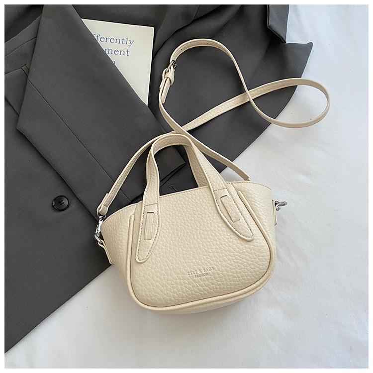 

Portable vegetable basket bag women s summer lychee pattern shoulder bag simple casual messenger bag