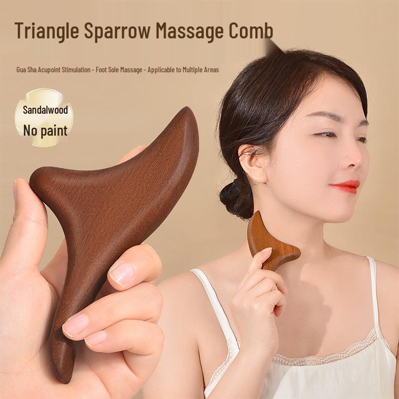 Sandalwood Chicken Wing Wood Gua Sha Acupoint Foot Massager