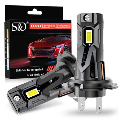 2Pcs H7 LED Headlight Canbus Bulbs Mini Wireless 20000LM 50W CSP For Car Headlamp Auto Turbo Lamps Led Automobile Plug&Play Fog Light 6000K White 12V