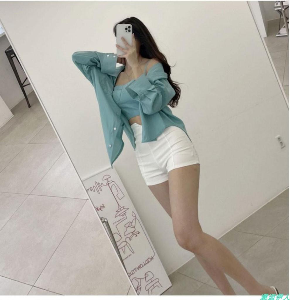 2024 Women's Summer Petite High Waist Slimming A-Line Black Suit Shorts