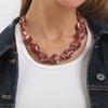 Fashion Bohemian Style Random Pattern Necklace Scarf With Beaded Stainless Steel Clavicle Chain Trendy Women Jewelry