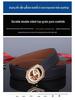 Men's Double-Sided Genuine Leather Belt with Automatic Buckle - Casual, Versatile Waistband