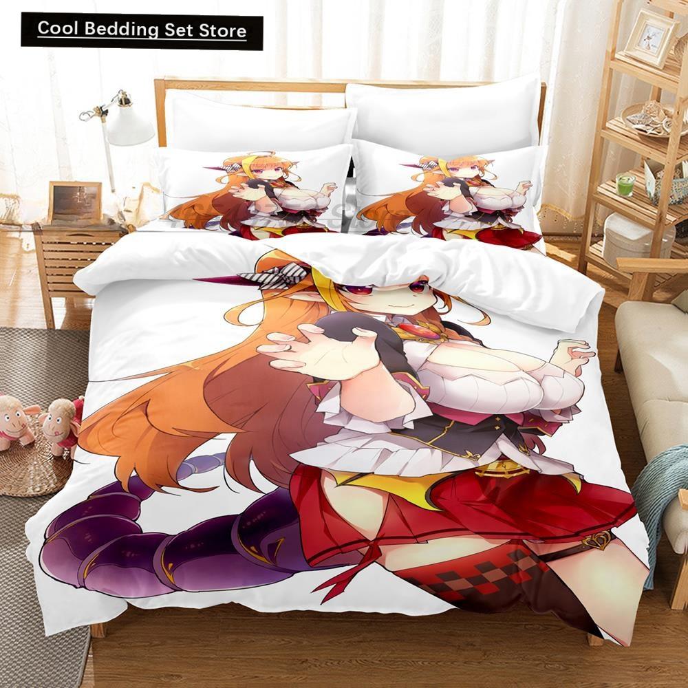 3D Printing Anime Kawaii Girls Kiryuu Coco Bedding Set Single Twin Full Queen King Size Bed Set Teenager Bedroom Duvetcover Sets
