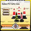 Reflective PU Traffic Cone: 70cm Rubber-Plastic Construction Barrier for Road Diversion