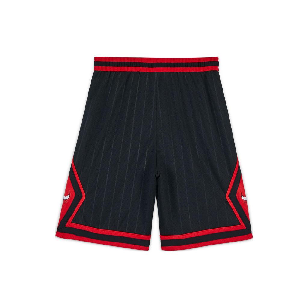 Jordan Chicago Bulls Logo Print Patchwork Loose Straight Sports Shorts Kids Shorts Black DJ7603-010