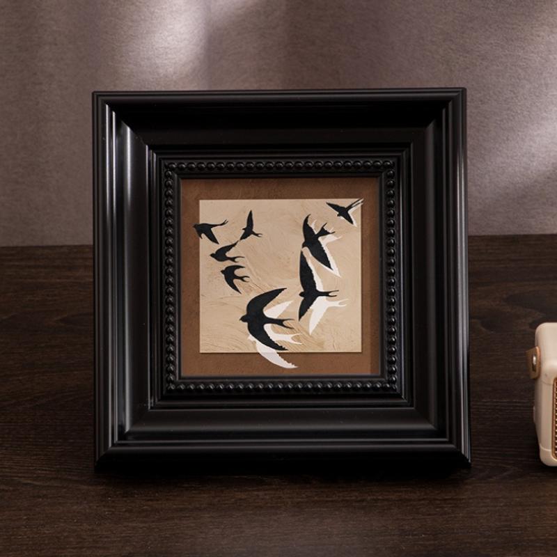 Resin Picture Frame Vintage Antique Photo Frame Retro Green Gold Picture Frames Home Decor for Wall Hanging or Tabletop Display